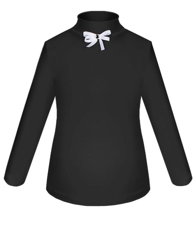 Школьная блузка с бантиком для девочки Цвет: тёмно-серый