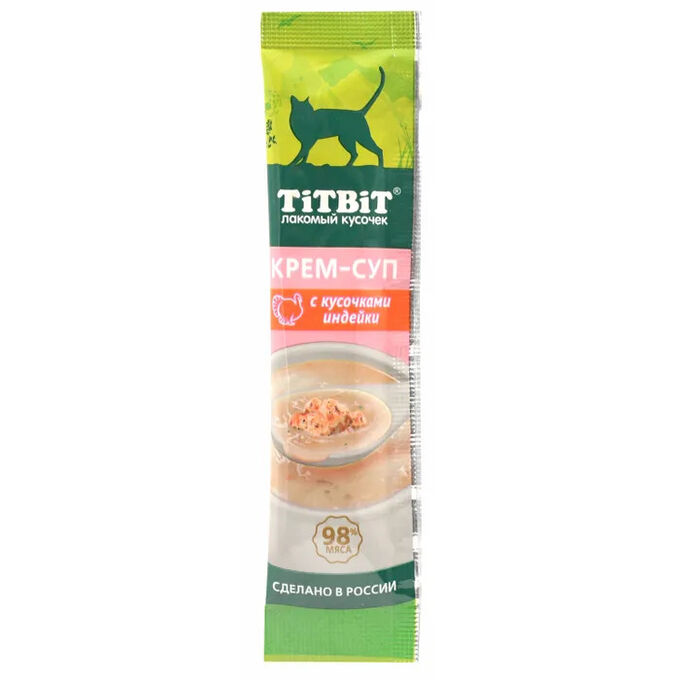 Titbit Лакомство д/кош Крем-суп с кусочками индейки 10гр 14615