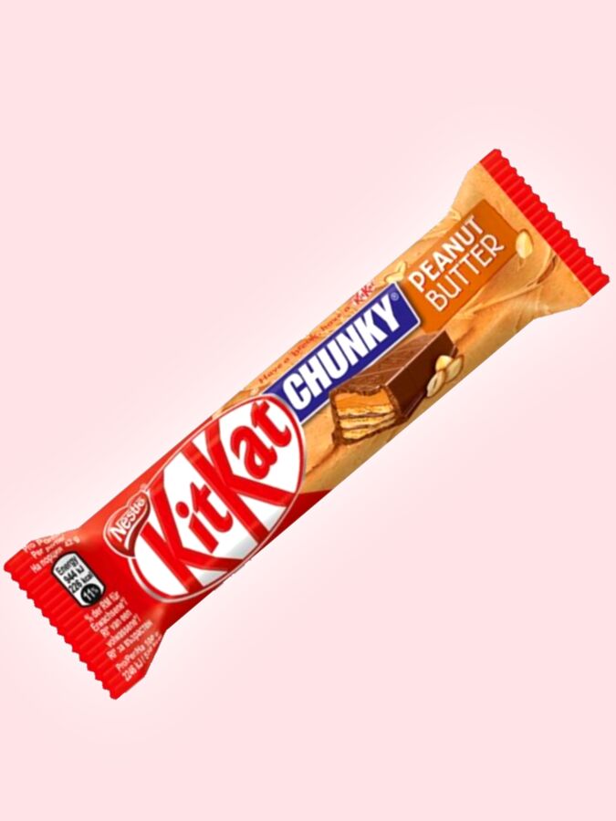 KITKAT Вафельный батончик Kit Kat Chunky Peanut Butter Kit Kat из Европы Кит Кат с арахисовой пастой 42 гр