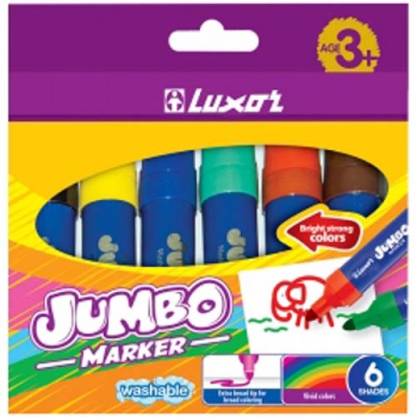 Фломастеры 8 цв. "Luxor Color Stamper" штампы, смываемые, европодвес ...