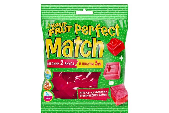 Яшкино «KrutFrut», мармелад жевательный Perfect Match, в форме кубиков, 70 г