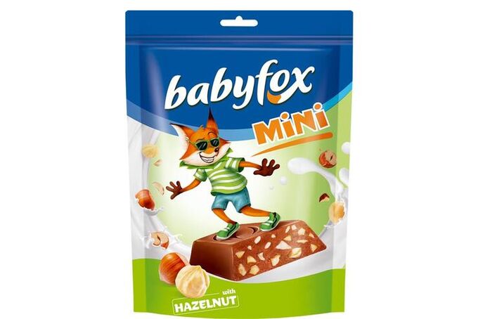 Яшкино «BabyFox», конфеты шоколадные mini с фундуком, 120 г