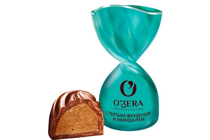 Яшкино «O&#039;Zera», конфеты с фундуком и миндалем (упаковка 0,5 кг)