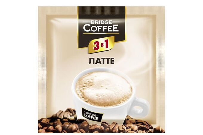 Яшкино «Bridge Coffee», напиток кофейный 3 в 1 Латте, 20 г (упаковка 40 шт)