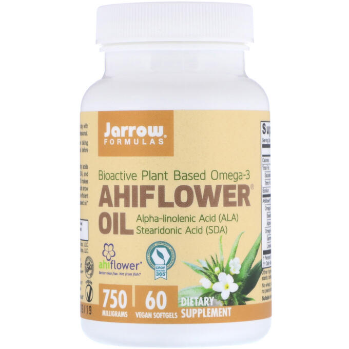 Jarrow Formulas, Ahiflower Oil, 750 mg, 60 Vegan Softgels