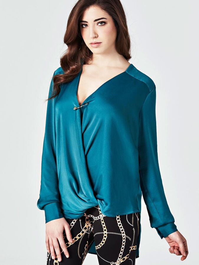 Guess БЛУЗА-SURREAL TEAL A842