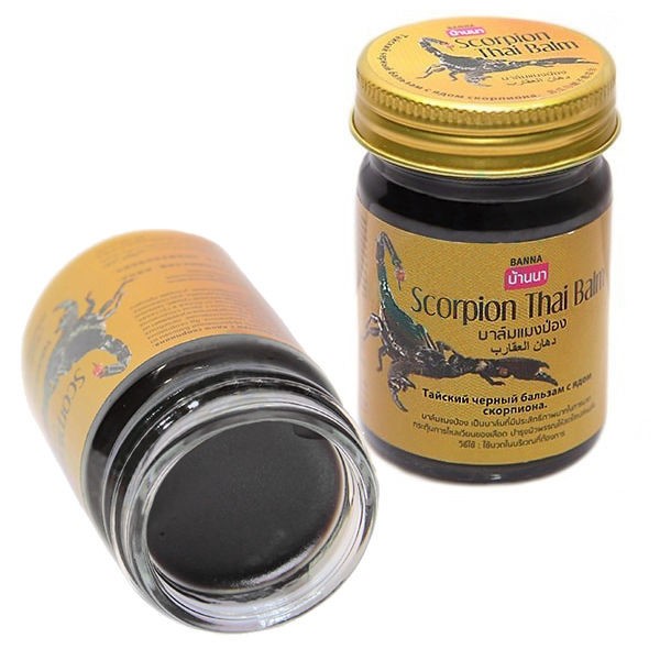 Тайский черный бальзам с ядом скорпиона Scorpion Balm Banna