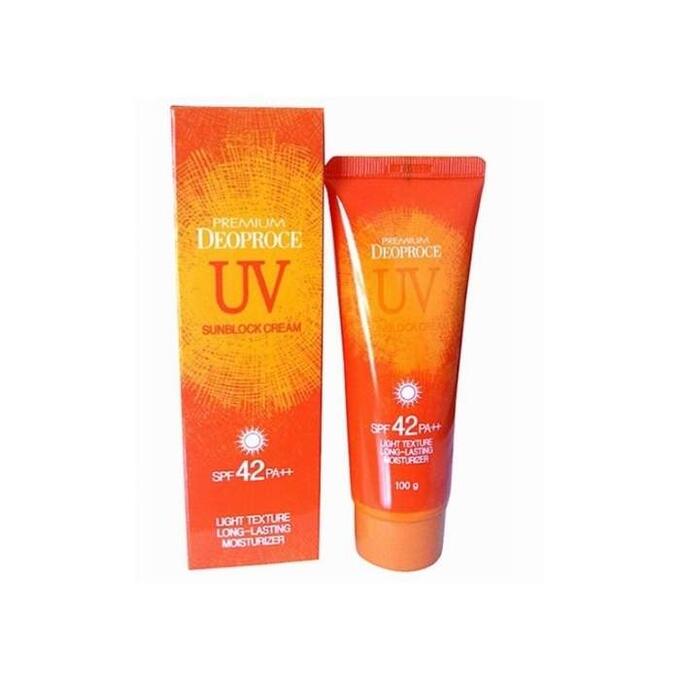 DEOPROCE PREMIUM Крем Солнцезащитный д/лица и тела UV Sun Block Cream SPF 42, 100г/ №1218