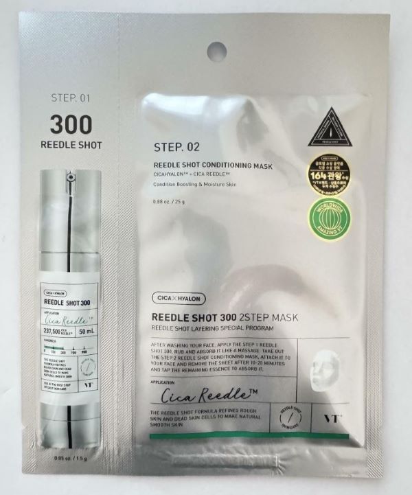 VT Cosmetics Двухфазная маска с микроиглами двухступенчатая VTCOSMETICS  SHOT 300 2-STEP MASK , 1,5г + 25г