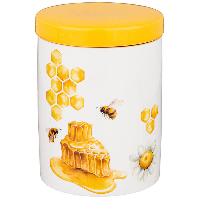 Lefard Стильная банка для хранения &quot;Honey Bee&quot; с крышкой, 650 мл, 1 шт.