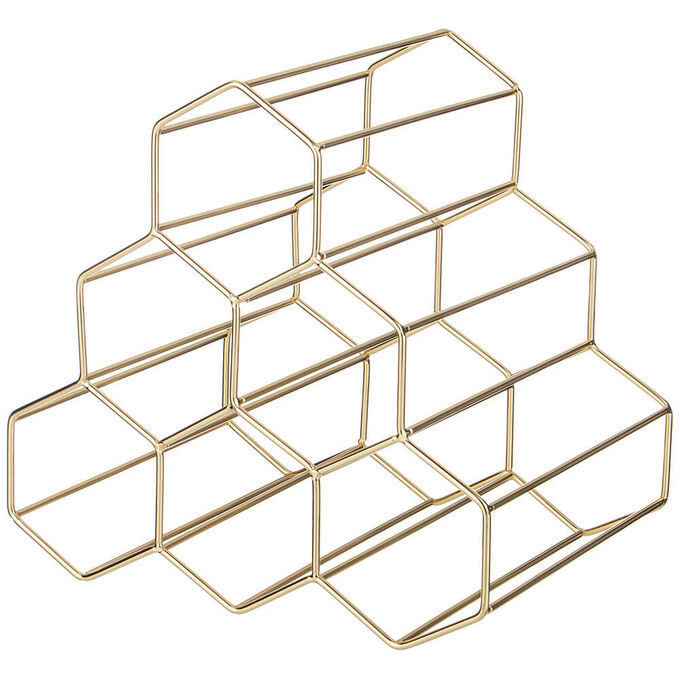 Agness Элегантная золотая подставка для бутылок 27,5x20,26 см, 1 шт.
