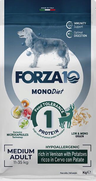 Сухой гипоаллергенных корм Forza 10 Medium Diet Cer Pat для взрослых собак средних пород Оленина и Картофель. 12 кг. Супер премиум. Италия