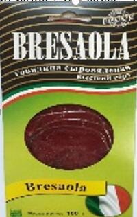 Говядина сыровяленая  &quot;Bresaolla&quot;/&quot;Брезаола&quot; , нарезка 70 г в конверте