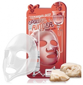 Elizavecca НАБОР Тканевая маска для лица КОЛЛАГЕН Collagen Deep Power Ringer Mask Pack, 10 шт