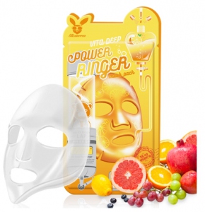 Elizavecca НАБОР Тканевая маска для лица ВИТАМИНЫ Vita Deep Power Ringer Mask Pack, 10 шт