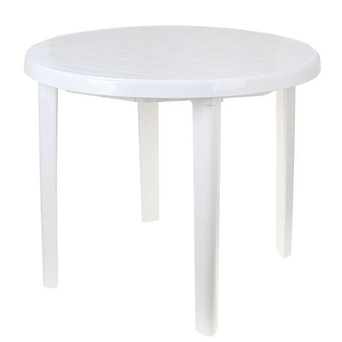 СИМА-ЛЕНД Стол круглый, размер 90 x 90 x 75 см, цвет белый