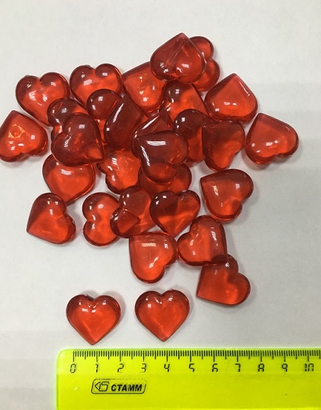 МН11-3, НС-24250 Кристаллы-сердца малые, красные