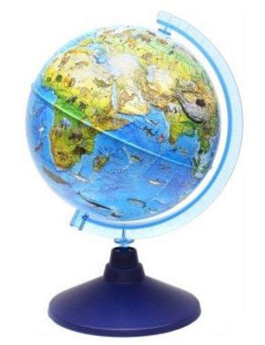 217886--Глобус Земли Зоогеографический (детский), D-210 мм
