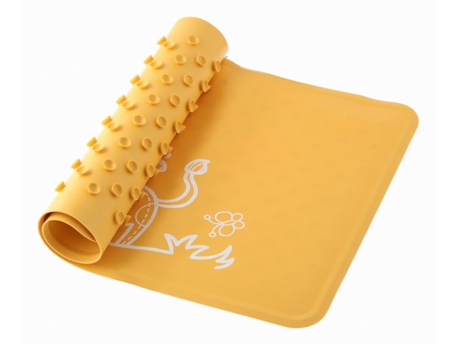 Коврик резиновый антискользящий для ванны Roxy-Kids , желтый .(34*58 см)