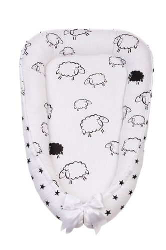 Подушка-позиционер для сна &quot;AmaroBaby&quot; Кокон-гнездышко Little Baby,овечки