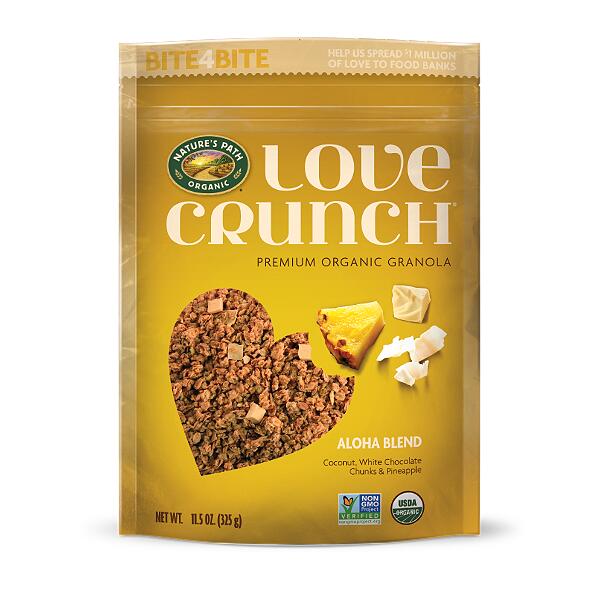 Love Crunch® Aloha Blend Органический кранч с кокосом, ананасом, кусочками белого шоколада
