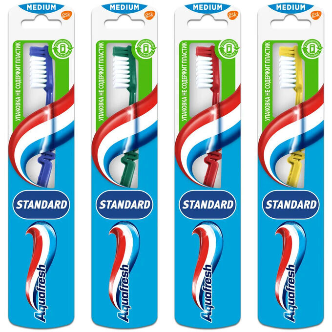 Китайский производитель Зубная щетка средней жесткости Aquafresh 1шт.