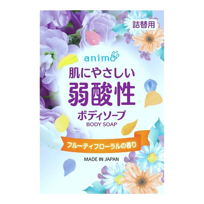 ROCKET SOAP Слабокислотное жидкое мыло &quot;Animo Fruity Floral&quot; для тела (с фруктово-цветочным ароматом) 340 мл, мягкая упаковка