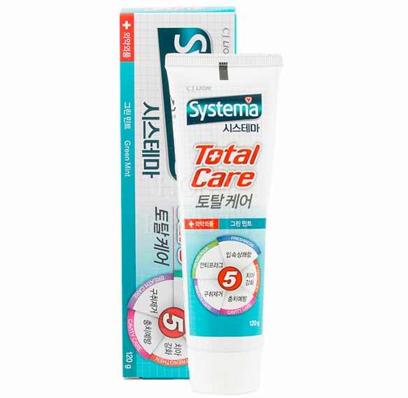 CJ Lion Зубная паста комплексный уход &quot;Systema  total care&quot; со вкусом мяты, 120 г.