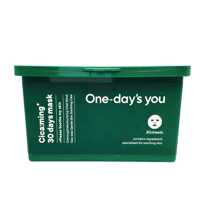 Косметика One-day’s you Набор тканевых масок для лица с центеллой Cica:ming 30 days mask, 30 шт./наб.