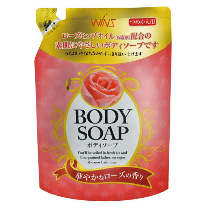 Крем-мыло для тела &quot;Wins Body Soap Rose&quot; с розовым маслом и богатым ароматом (мягкая упаковка)  400 мл 20