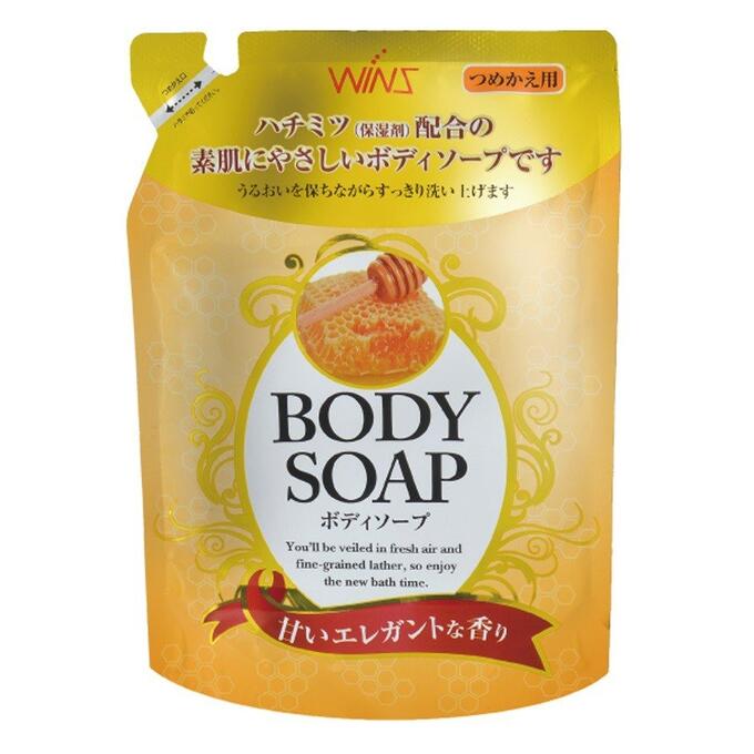 Nihon Увлажняющее крем-мыло для тела &quot;Wins Body Soap honey&quot; с мёдом 400 мл 20