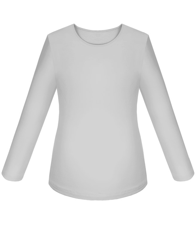 Серая школьная блузка для девочки 802016-ДОШ19