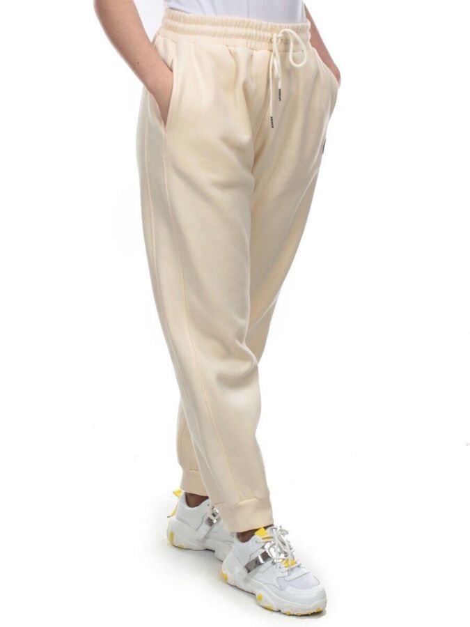 optrf.ru M043 BEIGE Брюки спортивные женские на флисе (100% хлопок) 7986