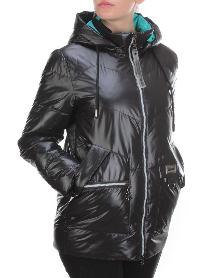 8257 BLACK Куртка демисезонная женская BAOFANI (100 гр. синтепон)