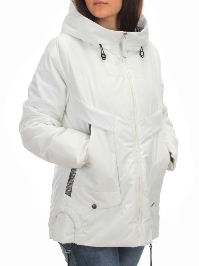 H9266 WHITE Куртка демисезонная женская (100 гр. синтепон)