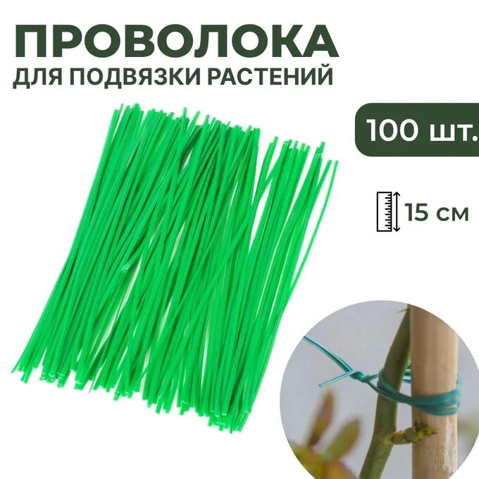 ИП Тарасова Надежда Юрьевна Проволока для подвязки, 15 см, 100шт, LBR10416