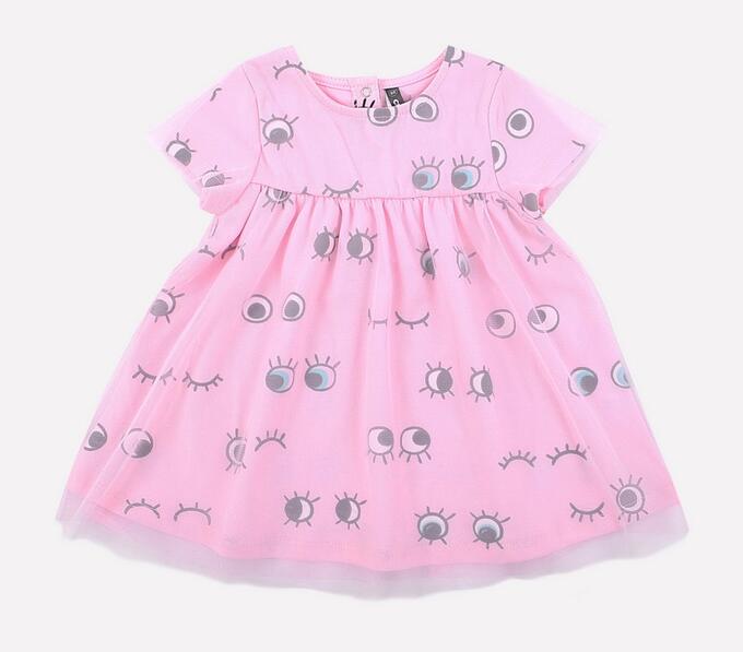 Платье для девочки Crockid К 5545 розовое облако, глазки