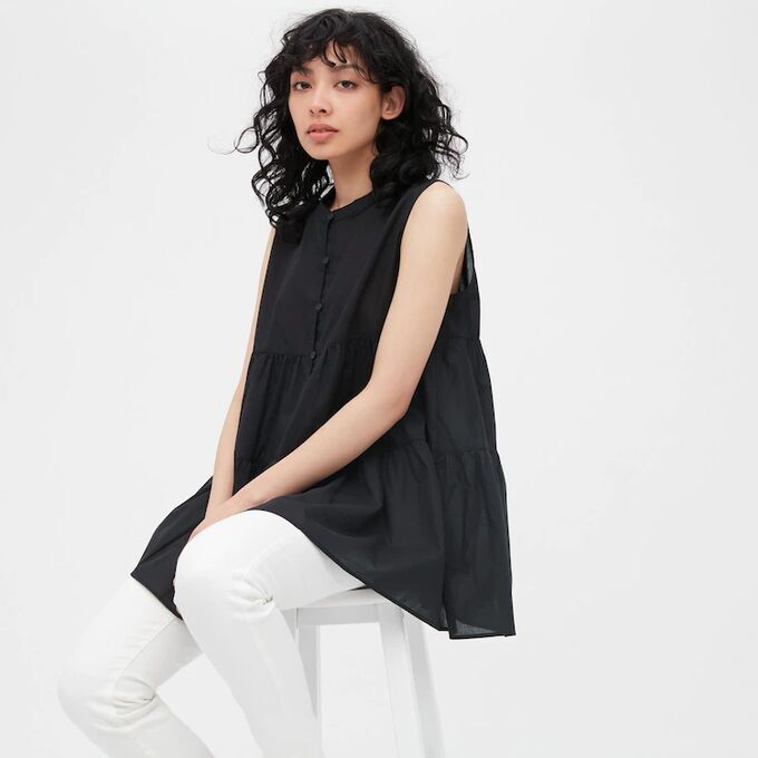 UNIQLO Женская блузка, черный