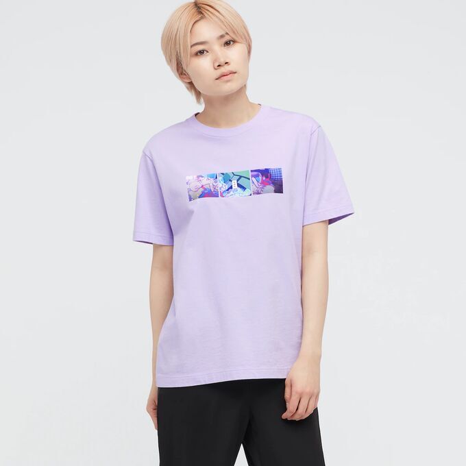 UNIQLO Женская футболка, пурпурный