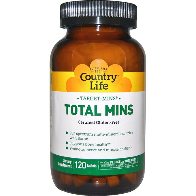 Country Life, Target-Mins, Total Mins, 120 таблеток