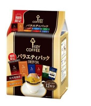 Кофе молотый в фильтр-пакете Key Coffee Ассорти, м\у 8 гр*12 шт