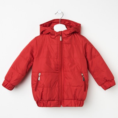 Куртка для девочки на резинке, рост 104 см, цвет красный_КУД 03-82