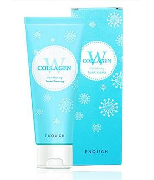Enough W Collagen Pure Shining Foam Cleansing – Очищающая пенка с морским коллагеном 100мл