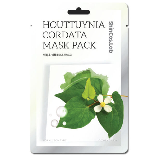 Тканевая маска c экстрактом хауттюйнии ShinCos.Lab Houttuynia Cordata Mask Pack, 27мл