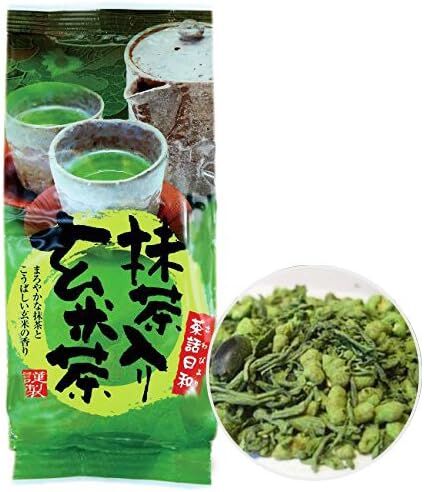 Kawamotoya Brown Rice Tea with Black Beans &amp; Matcha - зеленый чай с коричневым рисом, черными бобами и матча, рассыпной