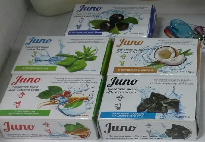 КR/МС Мыло туалетное JUNO Red Ginseng (Красный женьшень), 120гр.