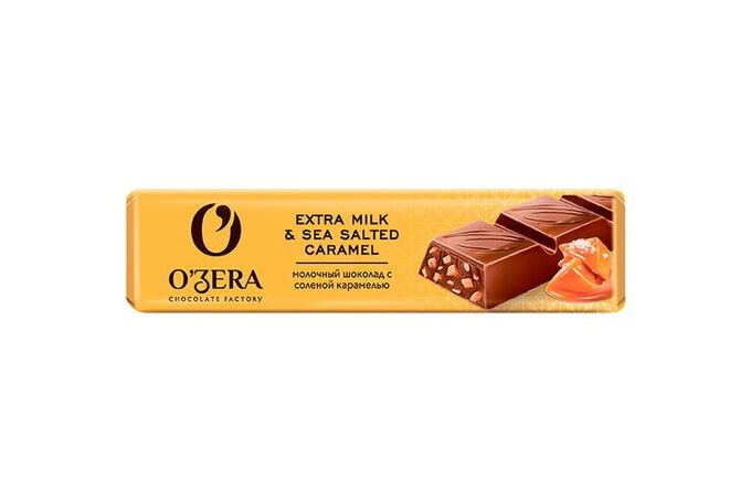 Яшкино «O&#039;Zera», шоколад молочный Extra Milk &amp;Sea Salted caramel, 45 г (упаковка 30 шт)