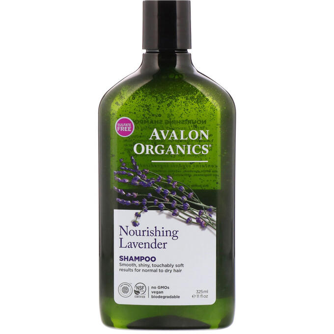 Avalon Organics, Питающий шампунь с лавандой, 11 жидких унций (325 мл)