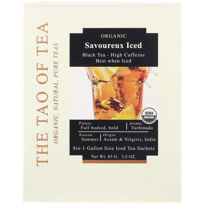 The Tao of Tea, Savoureux Iced Tea, Black Tea, 6 -1 Gallon Sized Sachets, 3.0 oz (85 g)