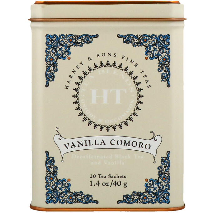 Harney &amp; Sons, HT Tea Blend, чай со вкусом коморской ванили, 20 чайных саше, 40 г (1,4 унции)